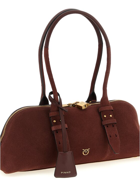PINKO PINKO Torebka Bordeaux Cowhide Shoulder Bordowy
