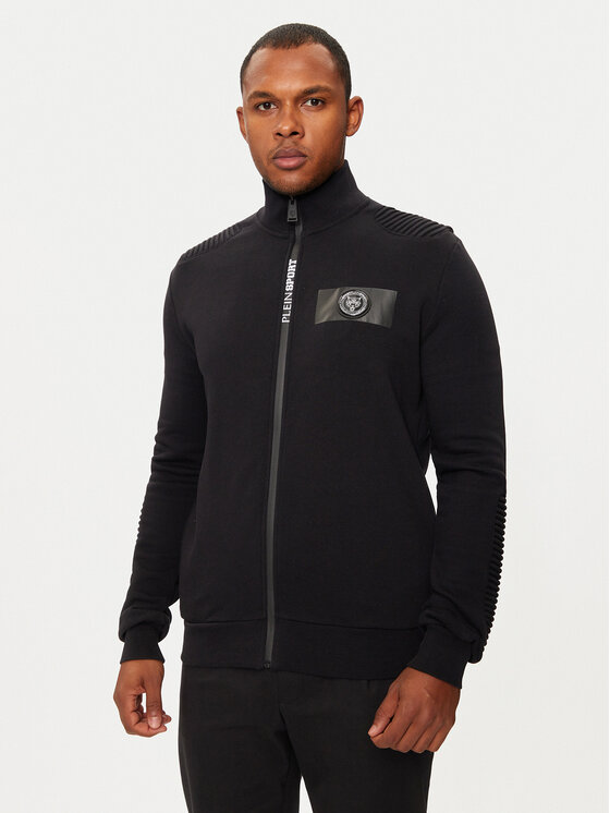 Plein Sport Plein Sport Majica dugih rukava FADC MJB3414 STE003N 0202 Crna Regular Fit