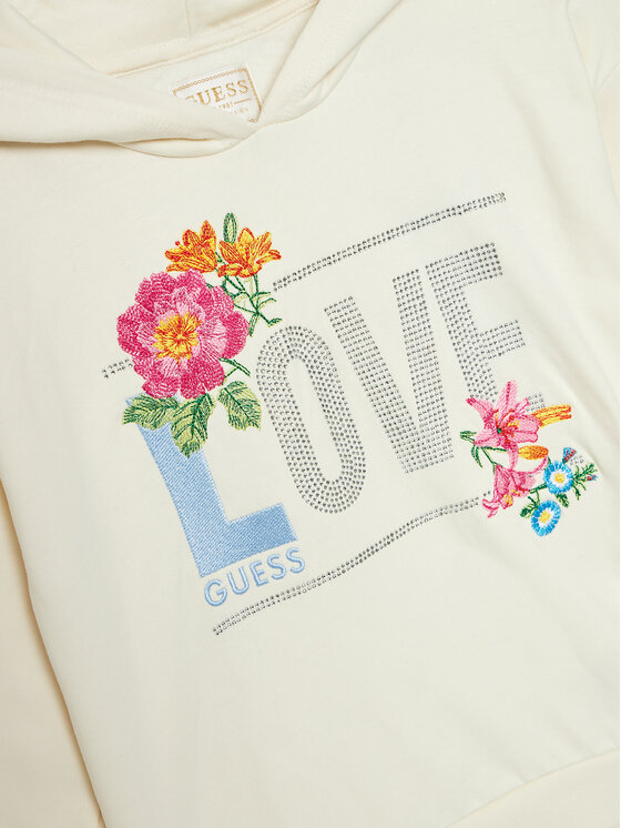 Guess Guess Felpa J4YQ09 KAX74 Écru Regular Fit