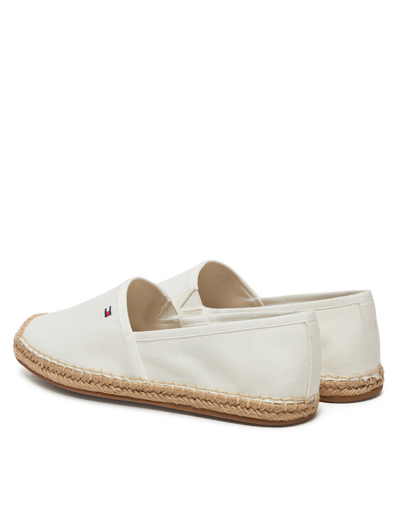 Tommy Hilfiger Tommy Hilfiger Espadrilky Flag Canvas Espadrille FW0FW08541 Écru