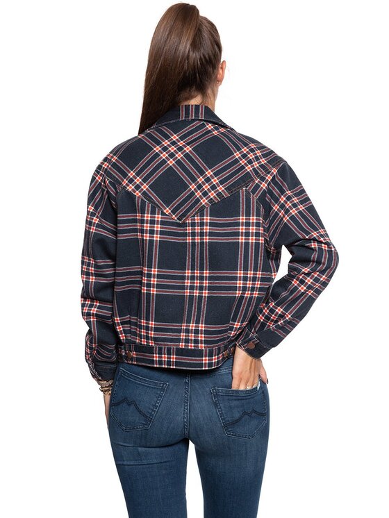 Wrangler Wrangler Kurtka damska 80'S JACKET Niebieski Regular Fit