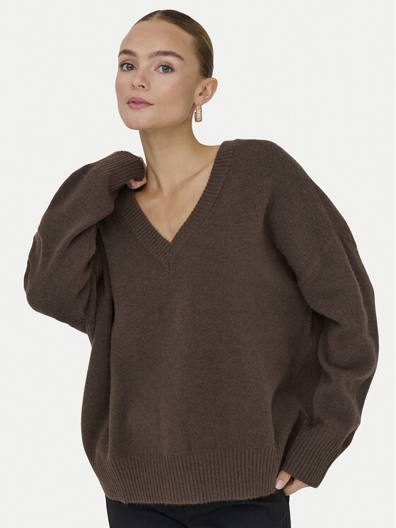 ONLY ONLY Maglione Mari 15360940 Marrone Loose Fit
