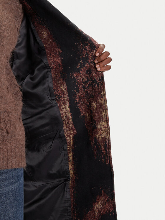 Desigual Desigual Prehodni plašč Brushed Lacroix 25WWEW05 Rjava Loose Fit