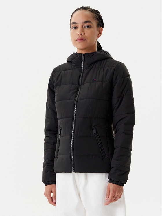 Tommy Jeans Tommy Jeans Bunda pro přechodné období DW0DW20959 Černá Slim Fit