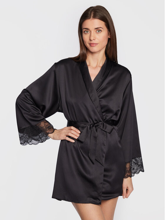 Chantelle Chantelle Szlafrok Midnight Flowers C12NE0 Czarny