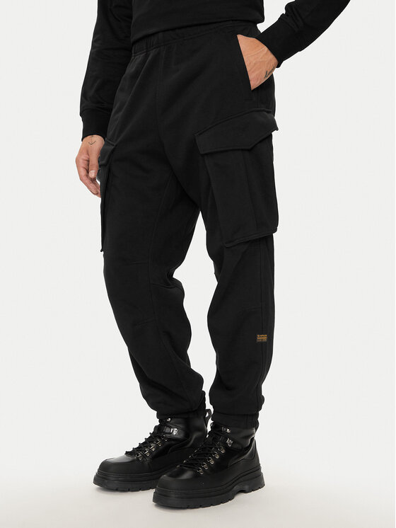 G-Star Raw Teplákové nohavice Rovic D24964 D566 6484 Čierna Relaxed Fit