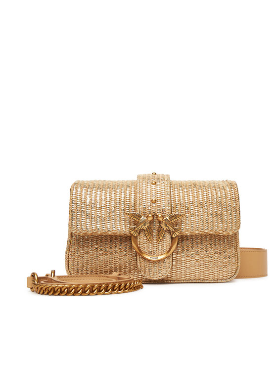 Geantă PINKO Love One Mini Slouchy Fl PE 25 PLTT 104340 A2CE Auriu