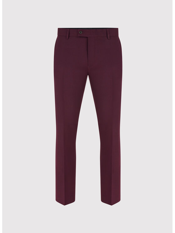 Pako Lorente Pako Lorente Spodnie garniturowe P25WF-6G-001 Bordowy Super Slim Fit