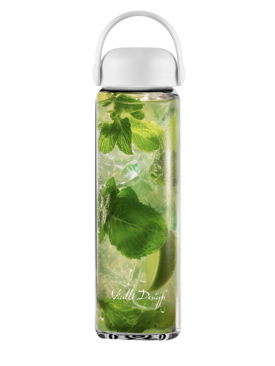 Vialli Design Vialli Design Butelka na wodę SZKLANA BUTELKA NA WODĘ 540ML FUORI BIAŁA 30220 Biały