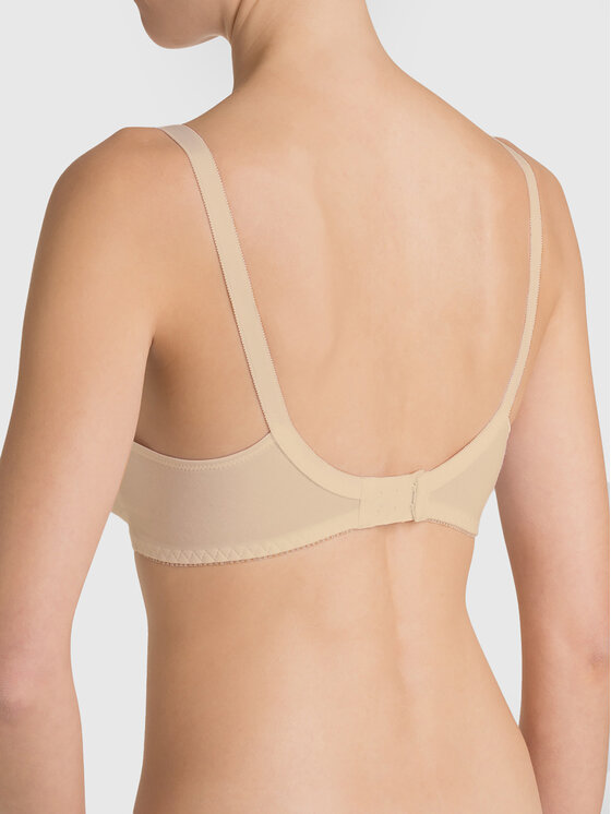 Triumph Triumph Biustonosz bezfiszbinowy Cotton Classic Stretch Beżowy
