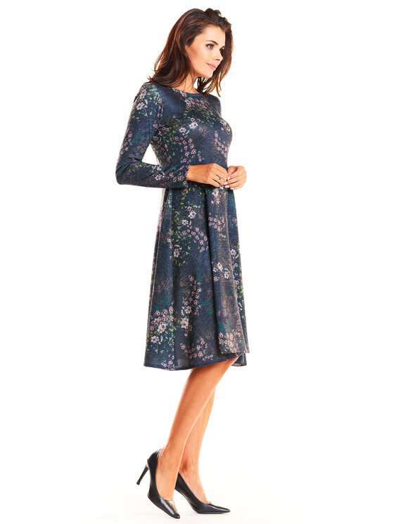 Awama Awama Vestito di maglia A250 Blu scuro Basic Fit