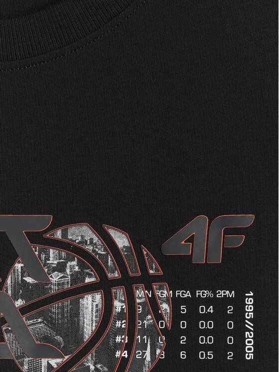 4F 4F T-Shirt ESSENTIAL 2 Czarny Regular Fit
