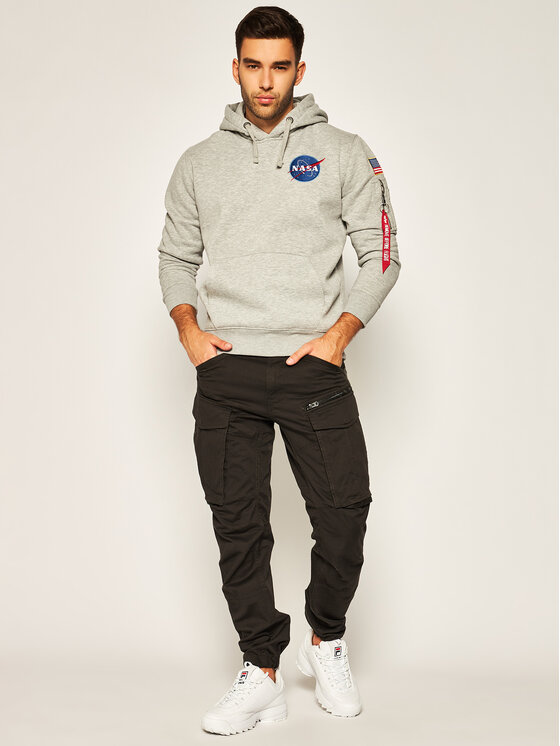 Alpha industries space shuttle hoodie grey on sale