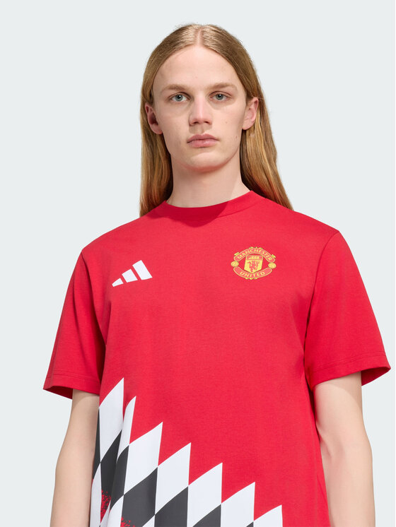adidas adidas Koszulka techniczna Manchester United Stadium Graphic Czerwony Regular Fit