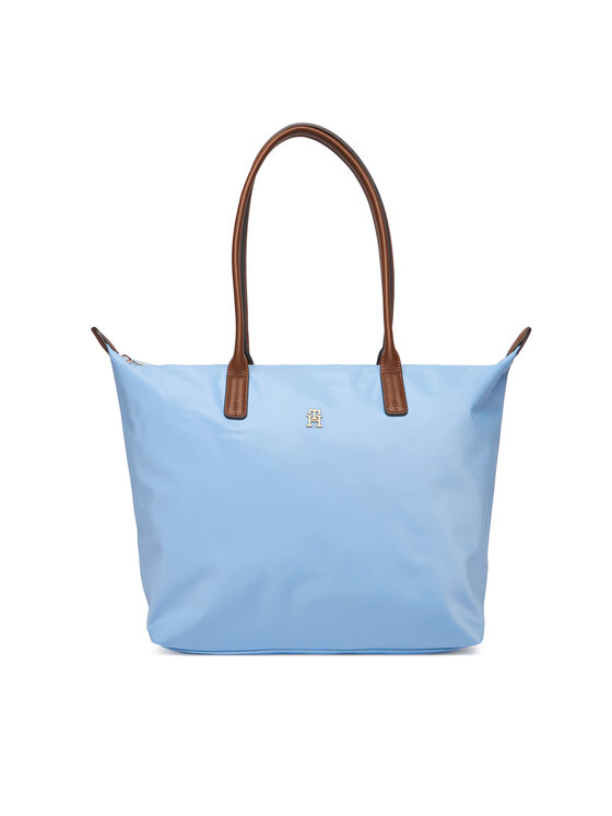 Tommy Hilfiger Tommy Hilfiger Kabelka Popette Tote AW0AW17711 Světle modrá