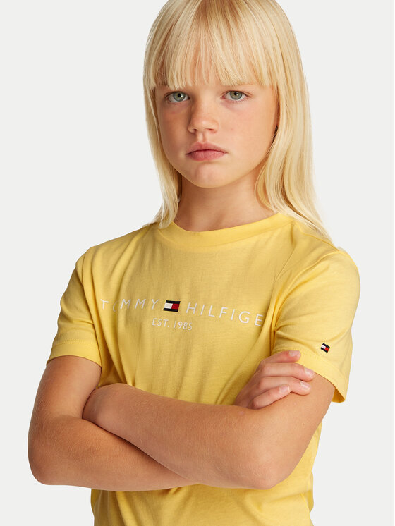Tommy Hilfiger Tommy Hilfiger T-Shirt Essential KS0KS00397 D Żółty Regular Fit