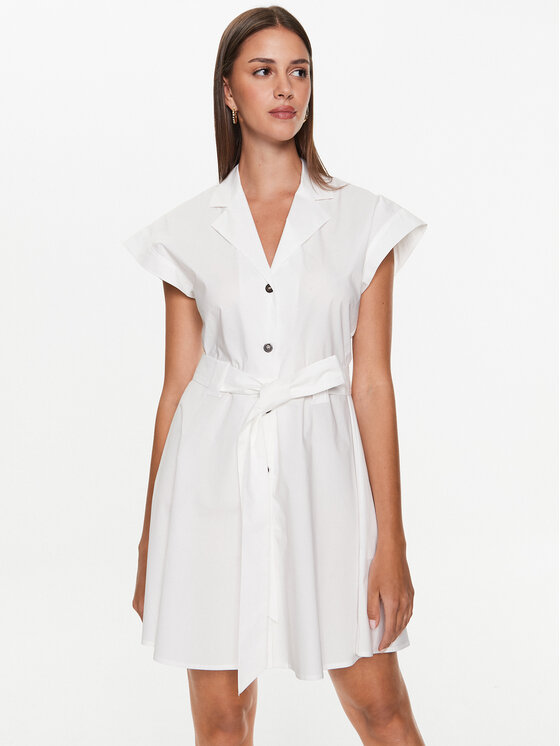 trussardi robe chemise 56d00719 blanc regular fit