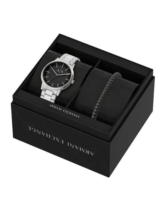 Armani Exchange Armani Exchange Uhr und Armband Set Cayde Gift Set AX7182SET Silberfarben