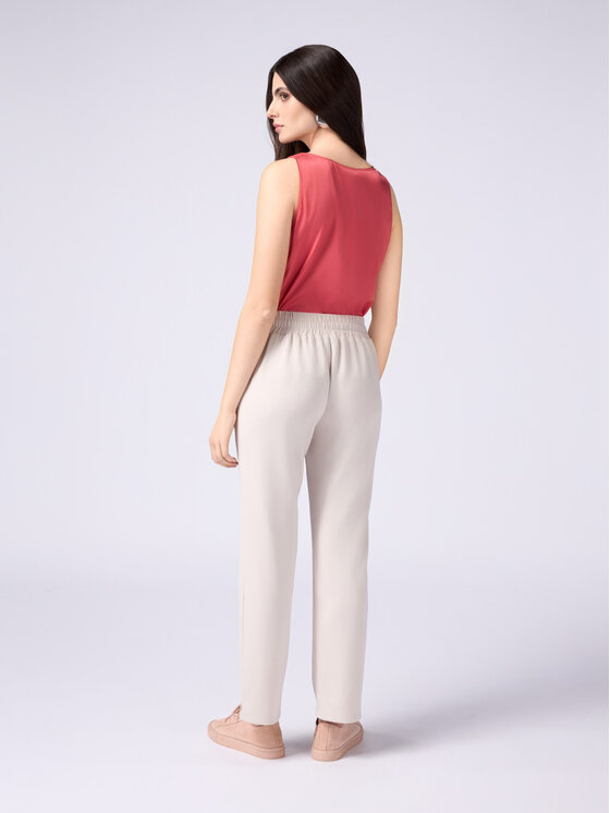 Oltre Oltre Pantaloni di tessuto P811J002241N002 Écru Baggy Fit
