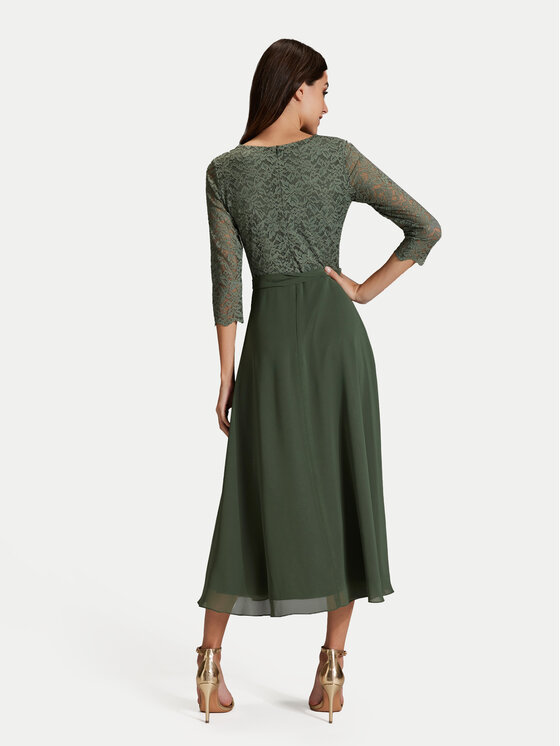 Swing Swing Abito da cocktail 5AH16800 Verde Regular Fit