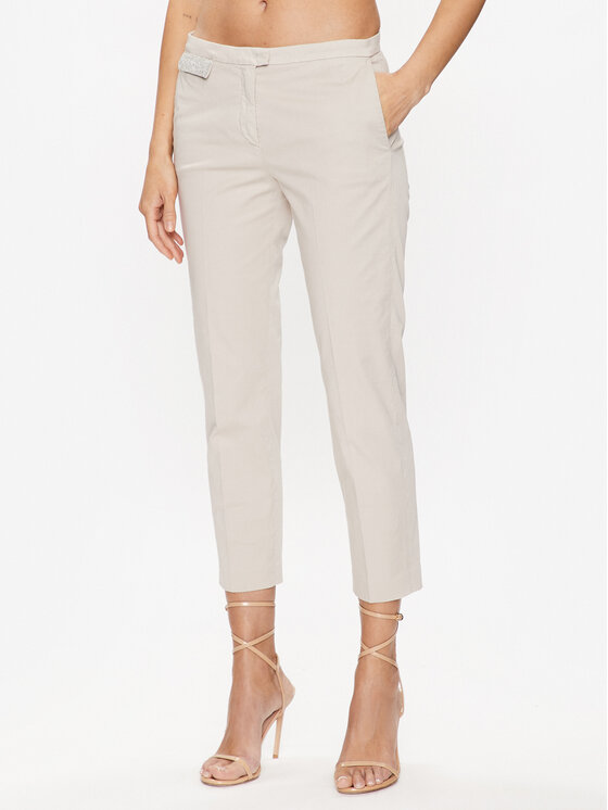 Pantaloni di tessuto PADP02W365 Grigio Regular Fit...