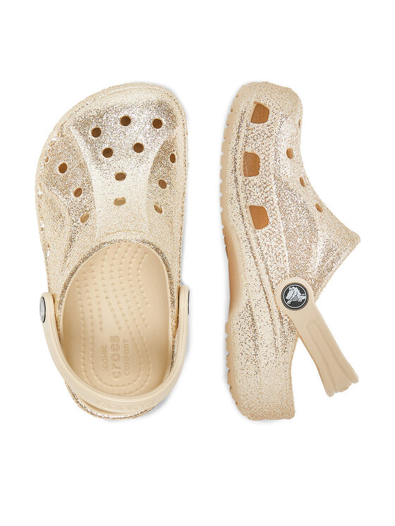 Crocs Crocs Iešļūcenes C-BAYA GLITTER CLOG K 207015-11S Zelta