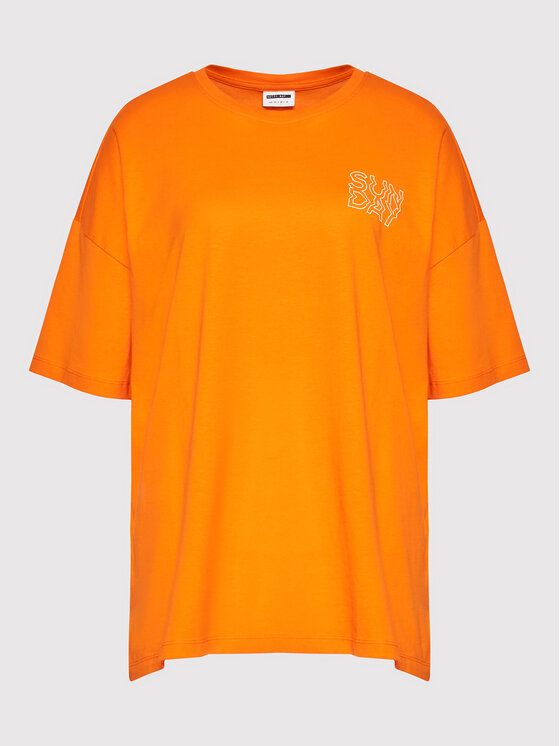 Noisy May Noisy May T-Shirt Tessie 27020437 Pomarańczowy Oversize