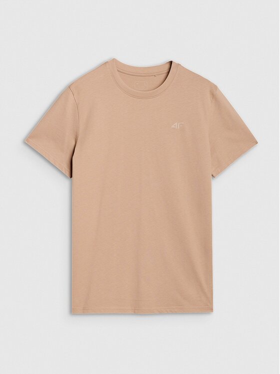 4F 4F T-Shirt 4FWspring_summer_2025TTSHM2074 Beżowy jasny Regular Fit