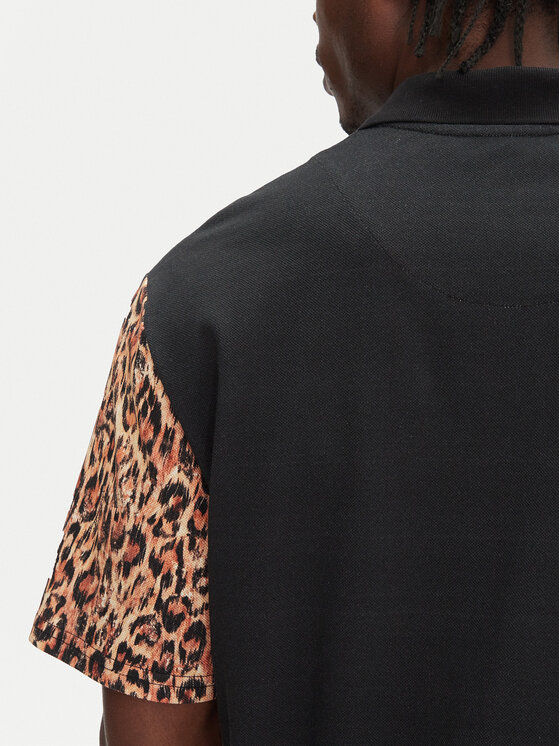 Just Cavalli Just Cavalli Polo marškinėliai 78OAGE15 Juoda Regular Fit