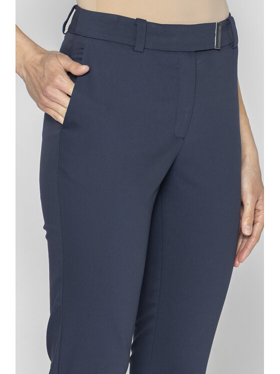 Deni Cler Milano Deni Cler Milano Spodnie materiałowe W-DC-5220-E2-E7-58-1 Granatowy Regular Fit