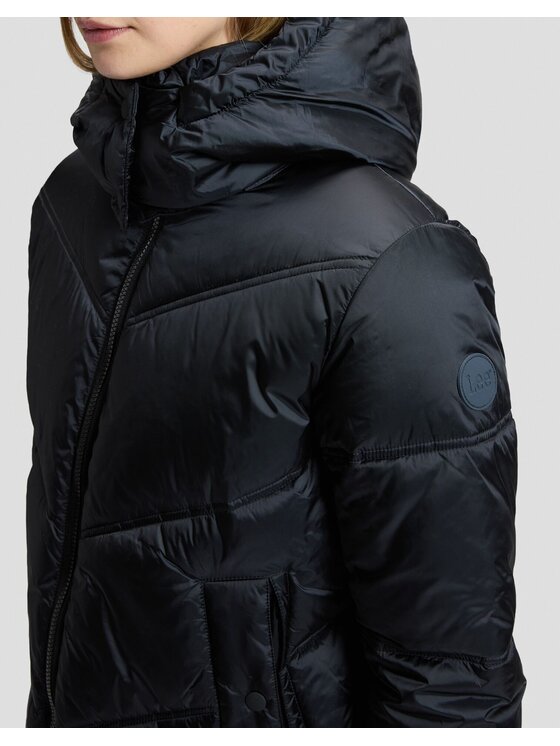 Lee Lee Kurtka puchowa SHORT HOODED PUFFER Czarny Regular Fit