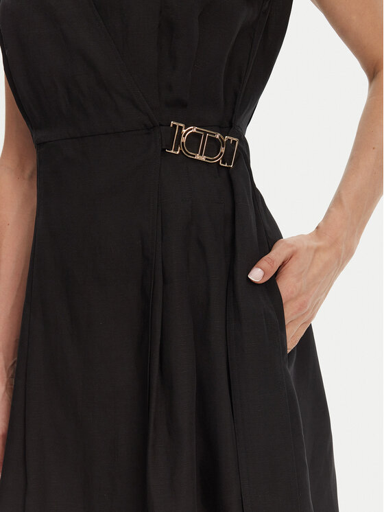 TWINSET TWINSET Nyári ruha 251TT2072 Fekete Loose Fit