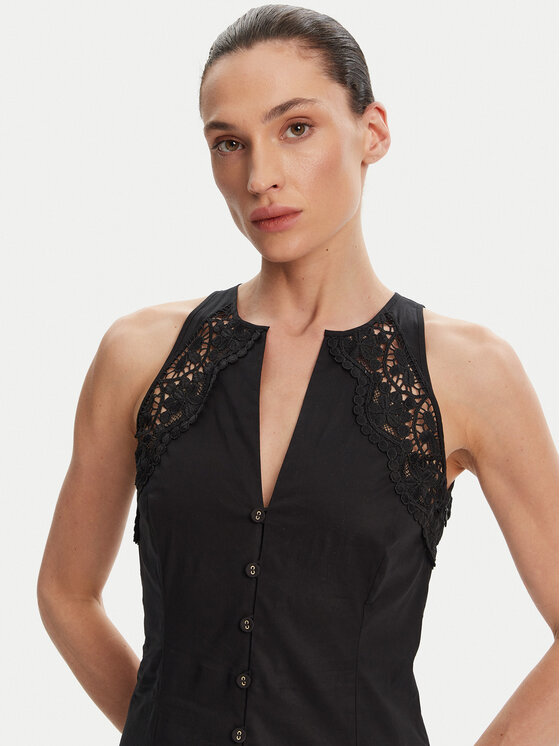 TWINSET TWINSET Koktel haljina 251TT2090 Crna Regular Fit