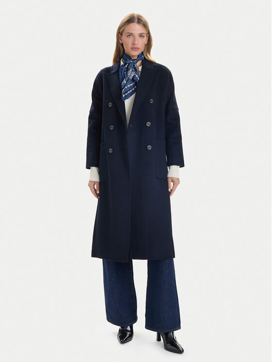 ViCOLO ViCOLO Vuneni kaput TF0001 Tamnoplava Regular Fit