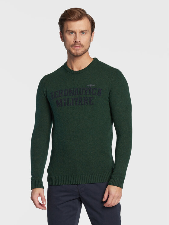 Aeronautica Militare Sweater 222MA1418L417 Zld Regular Fit | Modivo.hu