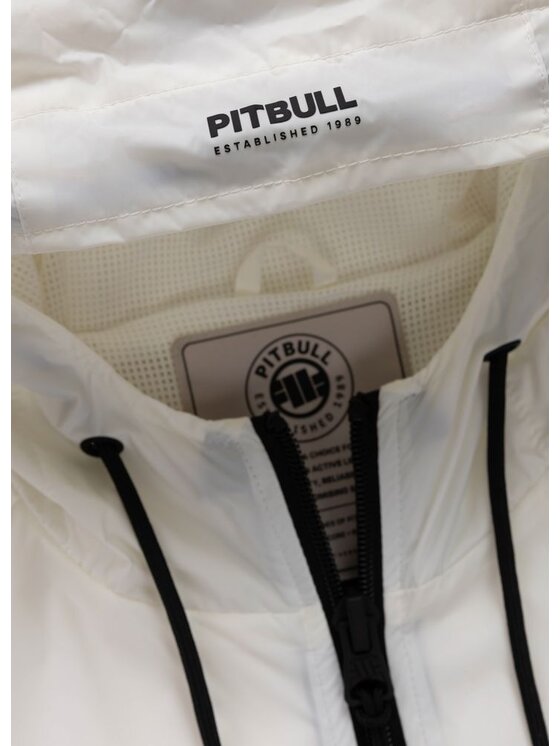 PITBULL PITBULL Kurtka przejściowa ATHLETIC TAPE Biały Regular Fit