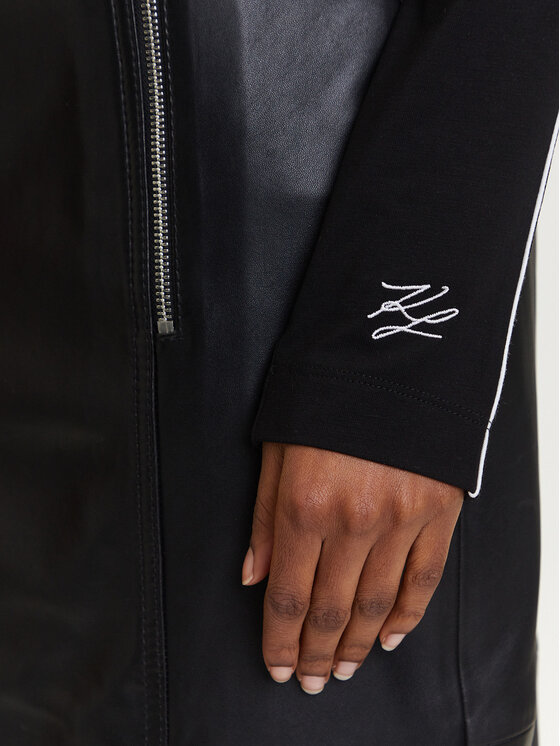 KARL LAGERFELD KARL LAGERFELD Μπλουζάκι A3W17007 Μαύρο Slim Fit