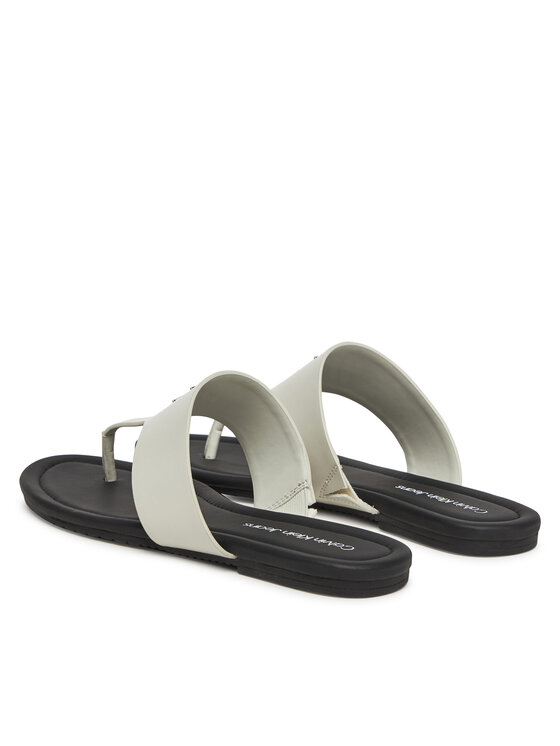 Calvin Klein Jeans Calvin Klein Jeans Japonki Flat Sandal Toepost Mg YW0YW01691 Biały