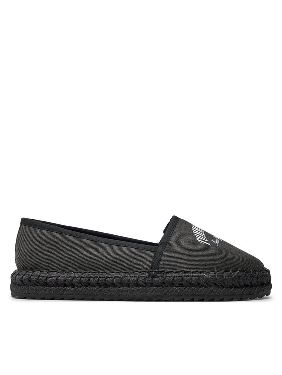 Tommy Jeans Espadrilky Tjw Varsity Espadrille EN0EN02470 Čierna