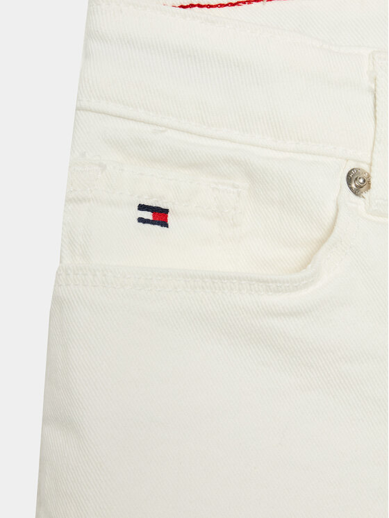 Tommy Hilfiger Tommy Hilfiger Szorty jeansowe Nora KG0KG07243 D Biały Skinny Fit
