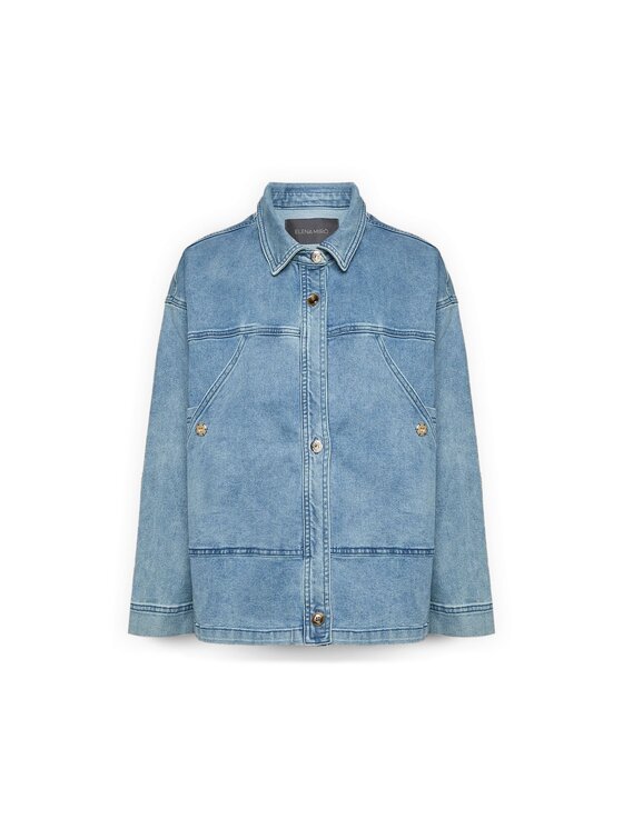 Elena Mirò Elena Mirò Cappotto invernale R003Z000042N024 Turchese Boxy Fit