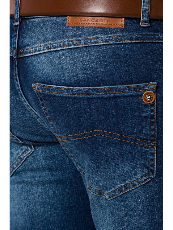 Lancerto Lancerto Jeansy Hunter Granatowy Slim Fit