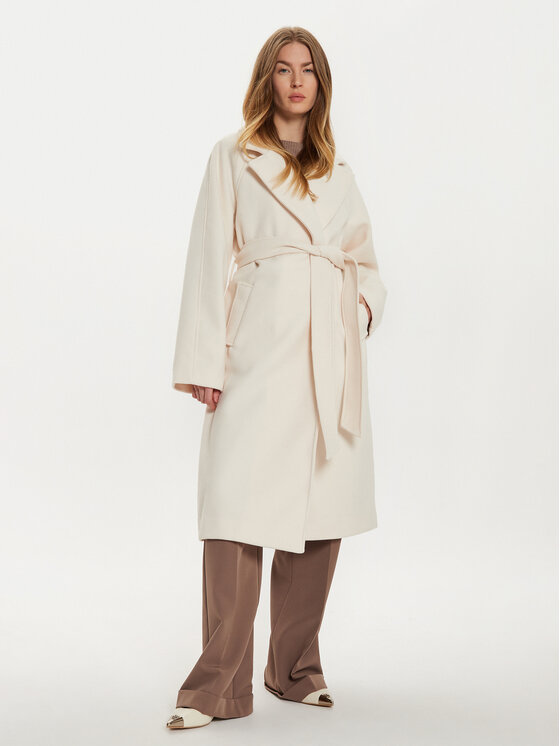 Gina Tricot Gina Tricot Palton 22987 Écru Regular Fit