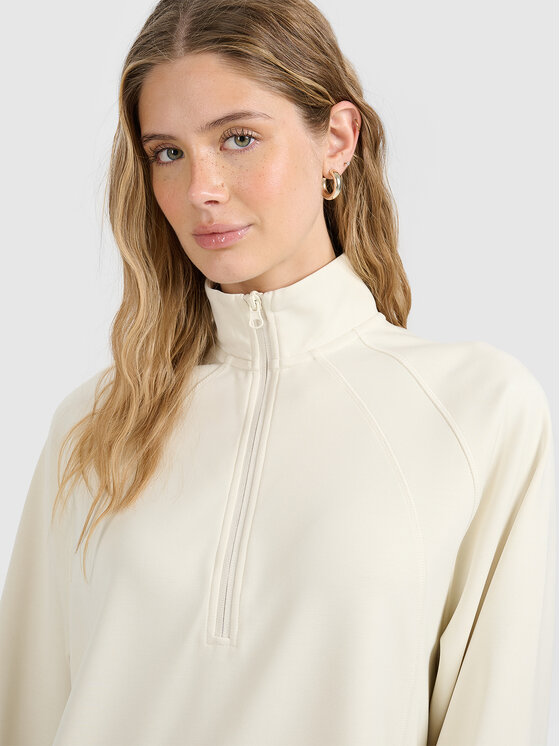 4F 4F Bluza MODAL STORY Kremowy Regular Fit