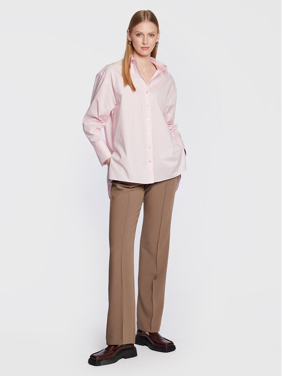 Herskind Herskind Kalhoty z materiálu Valentina 4647668 Béžová Regular Fit