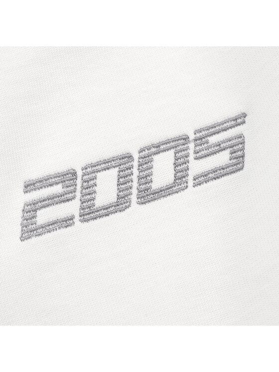 2005 2005 T-Shirt Classic Logo Biały Oversize