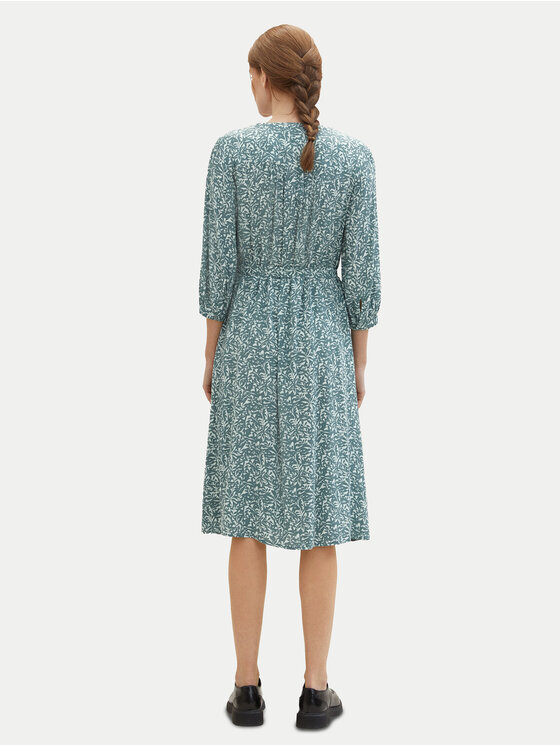Tom Tailor Tom Tailor Košilové šaty 1041205 Zelená Regular Fit