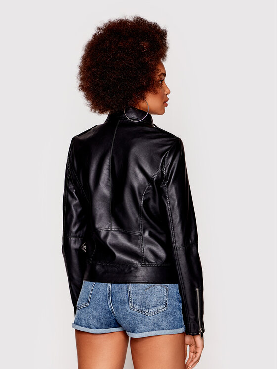 Vila Vila Giacca in similpelle Cara 14044851 Nero Regular Fit