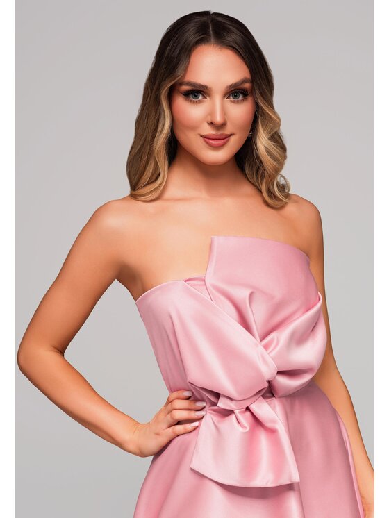 Ombre Ombre Sukienka koktajlowa LA-OM-DLR122 Różowy Regular Fit