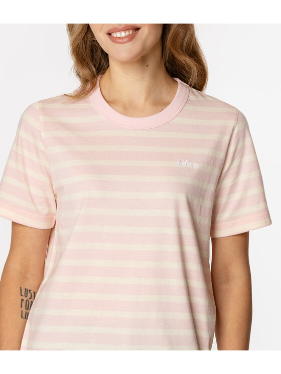 Lee Cooper Lee Cooper T-Shirt KARMEN 4160 Różowy Regular Fit